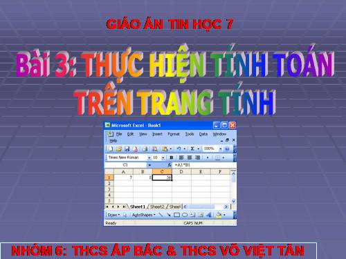 Bài 3. Thực hiện tính toán trên trang tính