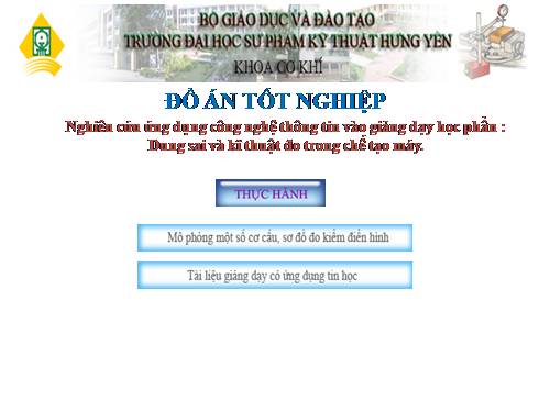 ỨNG DỤNG POWER POINT TRONG MÔN HỌC DUNG SAI LẮP GHÉP