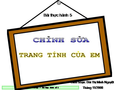 Bài thực hành 5. Chỉnh sửa trang tính của em