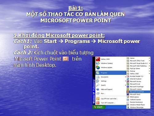 Bài giảng: Tự học Power Point