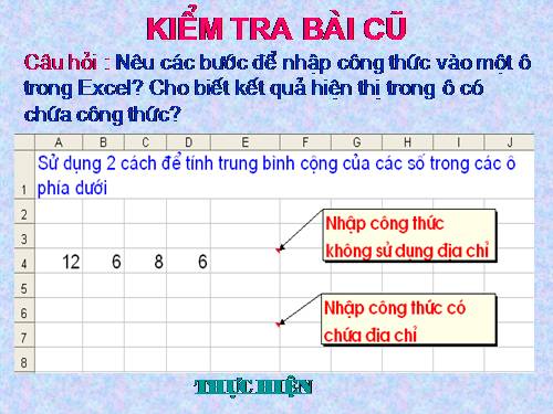 Bài 4. Sử dụng các hàm để tính toán