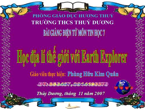 Bài đọc thêm 3. Học địa lí thế giới với Earth Explorer