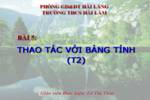 Bài 5. Thao tác với bảng tính