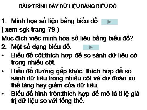 Bài 9. Trình bày dữ liệu bằng biểu đồ