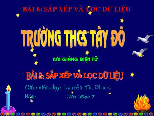 Bài 8. Sắp xếp và lọc dữ liệu