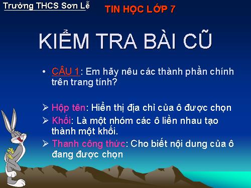 Bài 3. Thực hiện tính toán trên trang tính