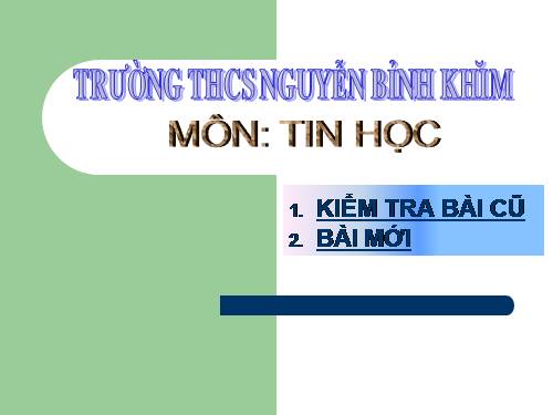 Bài 3. Thực hiện tính toán trên trang tính