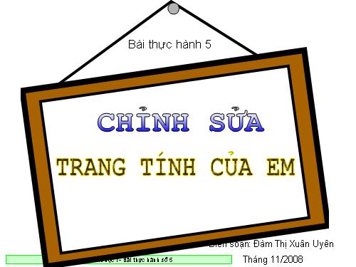 Bài thực hành 5. Chỉnh sửa trang tính của em