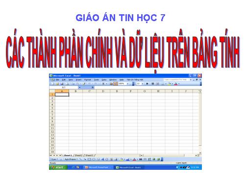 Bài 2. Các thành phần chính và dữ liệu trên trang tính