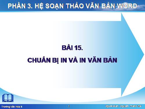 Bài 7. Trình bày và in trang tính