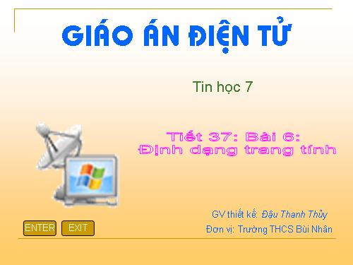 Bài 6. Định dạng trang tính