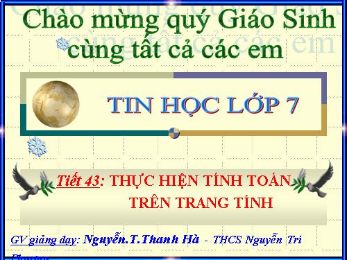 Bài 3. Thực hiện tính toán trên trang tính