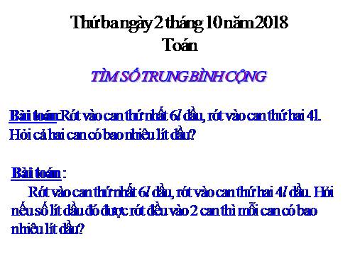 Tìm số trung bình cộng