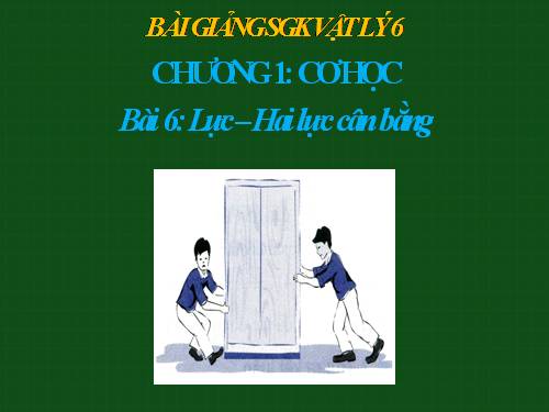 Bài 6. Lực - Hai lực cân bằng