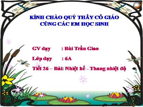 Bài 22. Nhiệt kế - Nhiệt giai