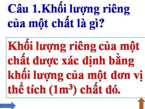 Bài 11. Khối lượng riêng - Trọng lượng riêng