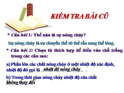 Bài 25. Sự nóng chảy và sự đông đặc (tiếp theo)