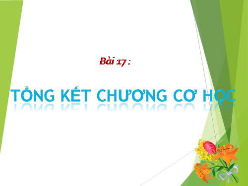 Bài 17. Tổng kết chương I: Cơ học