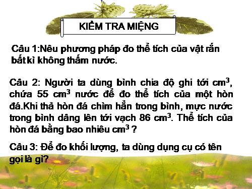 Bài 5. Khối lượng - Đo khối lượng