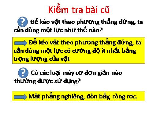 Bài 14. Mặt phẳng nghiêng