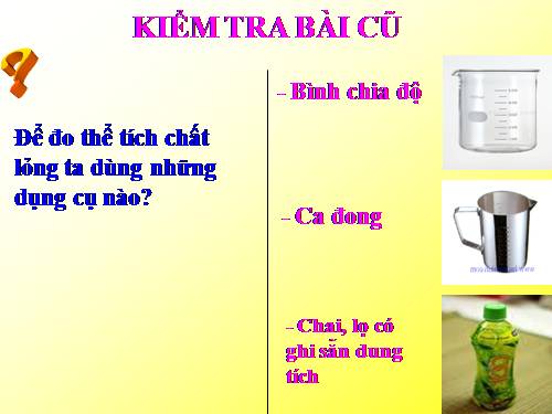 Bài 4. Đo thể tích vật rắn không thấm nước