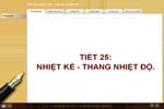 Bài 22. Nhiệt kế - Nhiệt giai