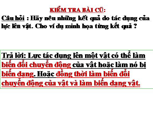 Bài 8. Trọng lực - Đơn vị lực