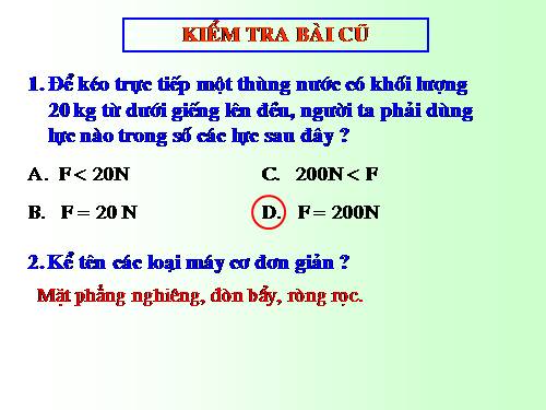 Bài 14. Mặt phẳng nghiêng