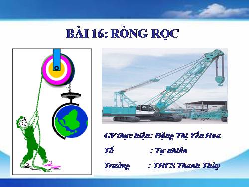 Bài 16. Ròng rọc