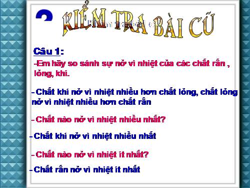 Bài 22. Nhiệt kế - Nhiệt giai