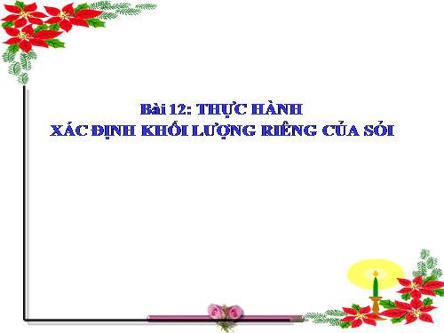 Bài 12. Thực hành: Xác định khối lượng riêng của sỏi