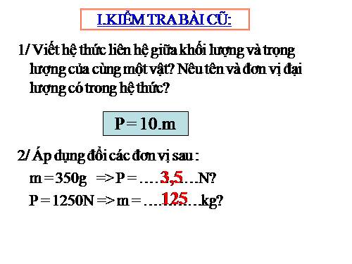 Bài 11. Khối lượng riêng - Trọng lượng riêng