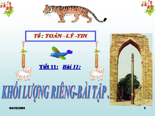 Bài 11. Khối lượng riêng - Trọng lượng riêng