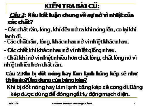 Bài 22. Nhiệt kế - Nhiệt giai