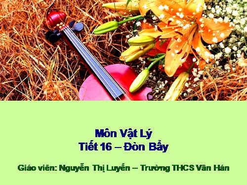 Bài 15. Đòn bẩy