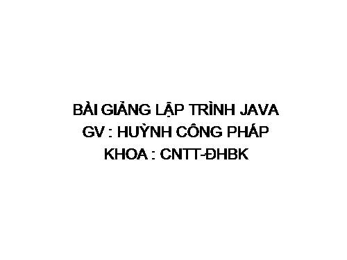 giáo trình java KHTN(HCM)