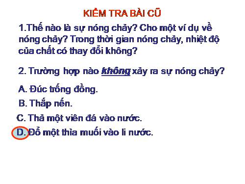 Bài 25. Sự nóng chảy và sự đông đặc (tiếp theo)