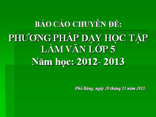 chuyên đề đổi mới phương pháp dạy học tập làm văn lớp 5