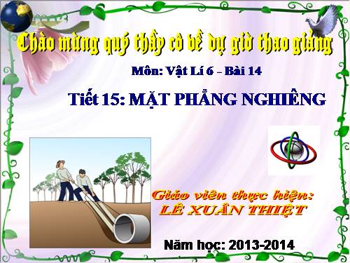 Bài 14. Mặt phẳng nghiêng