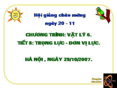 Bài 8. Trọng lực - Đơn vị lực