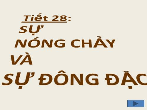 Bài 24. Sự nóng chảy và sự đông đặc