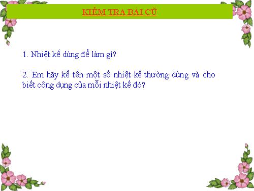 Bài 23. Thực hành đo nhiệt độ