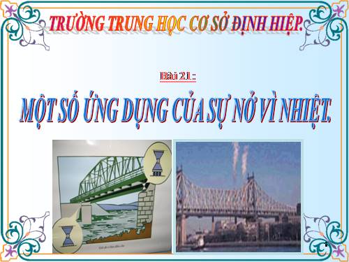 Bài 21. Một số ứng dụng của sự nở vì nhiệt