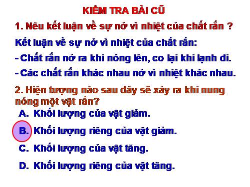 Bài 19. Sự nở vì nhiệt của chất lỏng