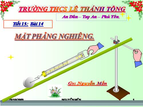 Bài 14. Mặt phẳng nghiêng