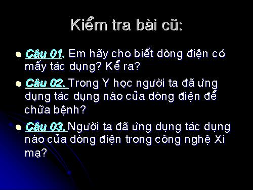 Cường độ dòng điện - Vlý 7