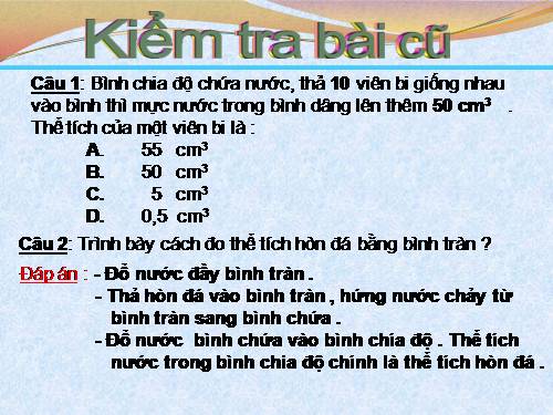 Bài 5. Khối lượng - Đo khối lượng