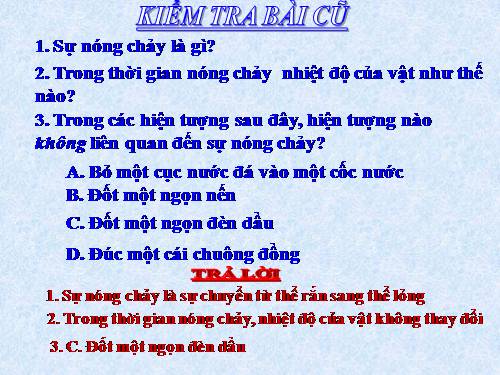 Bài 25. Sự nóng chảy và sự đông đặc (tiếp theo)