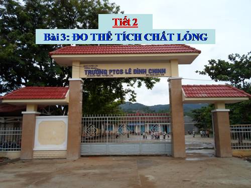 Bài 3. Đo thể tích chất lỏng