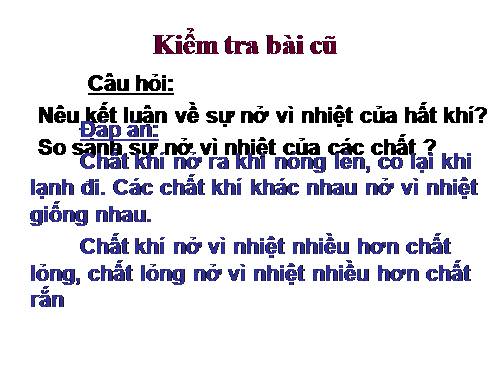 Bài 21. Một số ứng dụng của sự nở vì nhiệt